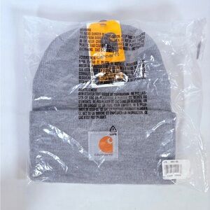 Carhartt- Knit Cuffed Beanie, Heather Grey, Model A18, One Size